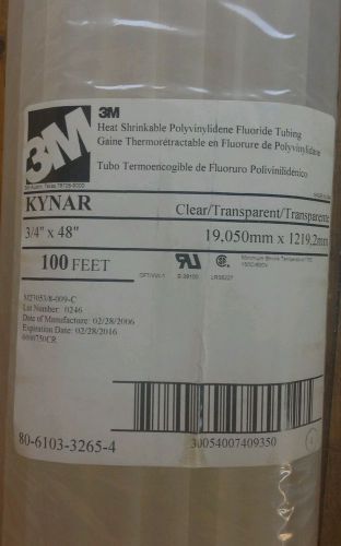 3M Kynar Heat Shrink Tubing CLEAR 3/4 in, 48&#034; long  25 pcs 100 ft M23053/8-009-C