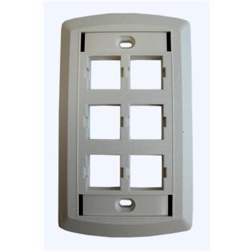 SUTTLE STAR500S6-85  6 OUTLET FACE PLATE-WHI
