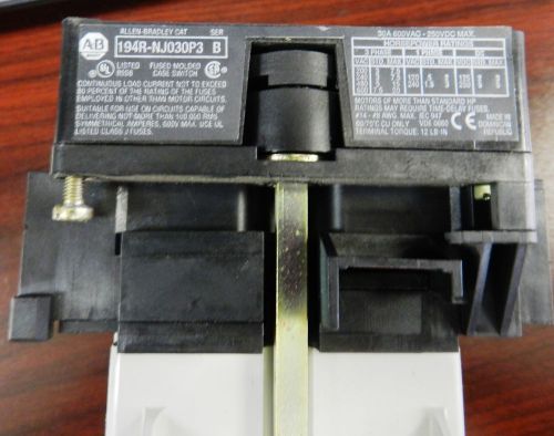 Allen Bradley Disconnect Switch 194R NJ030P3