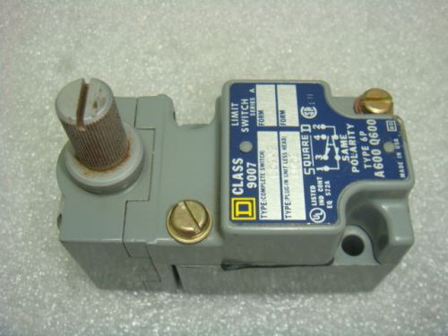 NEW SQUARE D LIMIT SWITCH 9007 C52A2, TYPE 6P, A600 A600, NEW NO BOX,