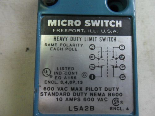 (g1-3) 1 new micro switch lsa2b limit switch for sale