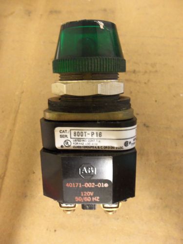 Allen bradley green lens 800t-p16 pilot indicating light for sale