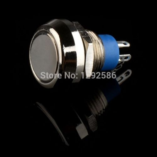 20pcs/lot For Goldiger 12mm Metal Momentary Push Button Switch Flat Head 4 Pin