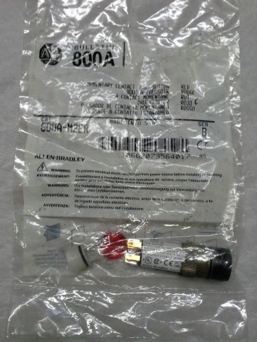 New Sealed Allen Bradley 800A-M2ER Momentary Contact Push Button Red 120V