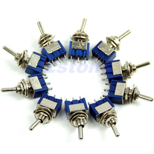 New 3-pin spdt on-on mini toggle switch 6a 125vac mini switches 5pcs for sale