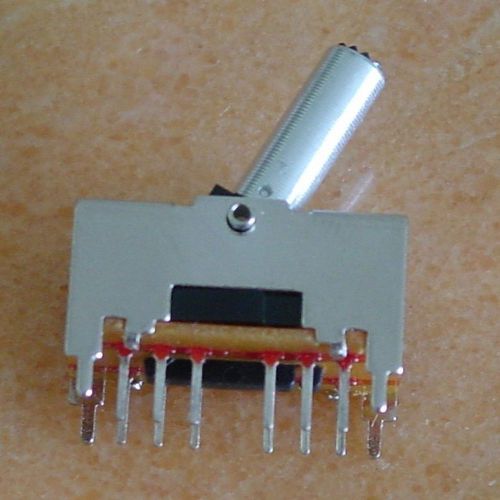 @ 2pcs 4p2t toggle slide switch 0.3a 50v 12 pins knob length 15mm e1 for sale