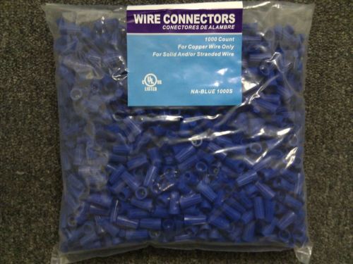 (500 pc) *new* small blue screw wire nut connectors twist on barrel 22-14 awg for sale