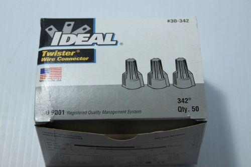 Brand new ideal twister gray wire nuts, #30-342, qty 50, new in box. for sale
