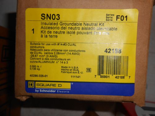 SQUARE D SN03 INSULATED GROUNDABLE NEUTRAL KIT