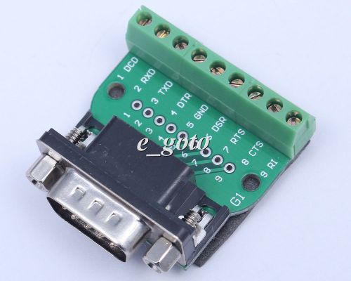Db9-g1 nut type connector db9 9pin male adapter terminal module rs232 to termina for sale