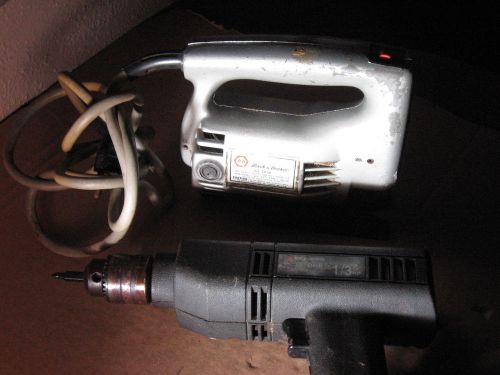 Black&amp;decker power 1/7 hp jig saw, black&amp;decker 3/8inch, 1/3hp power drill for sale
