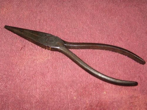 Vintage m. klein &amp; sons 7&#034; needle nose pliers w/ omnl raised inside handles for sale