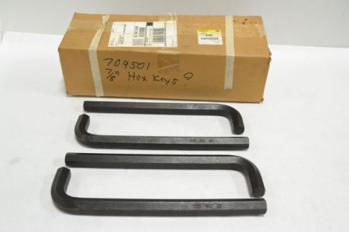 Lot 4 new kerr 87rkla 7/8in hex key long arm plain steel tool b234762 for sale
