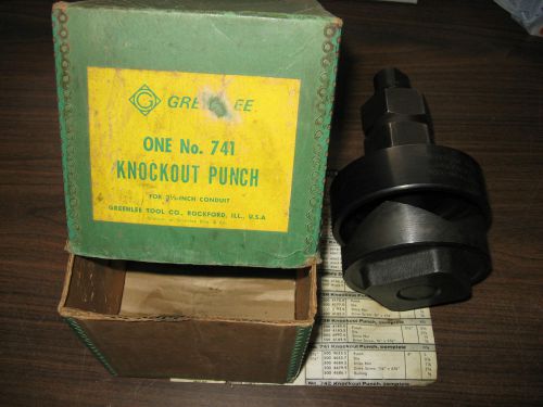 Greenlee No. 741   3 1/2&#034; Knockout Punch Complete in the Box ( Excellent ) # 48