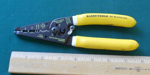 Klein Tools K1412 Dual  Cable Stripper/Cutter with Klein-Kurve® Handle