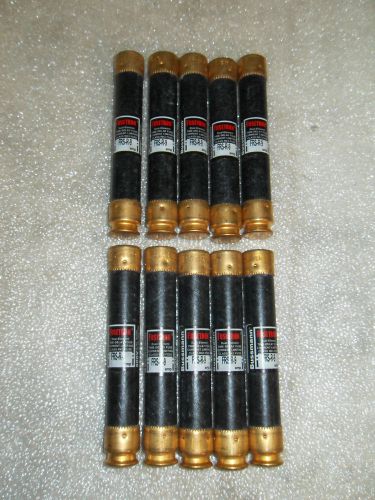 (y3-3)  lot of 10 used bussmann fusetron frs-r-9 600vac 9a fuses for sale