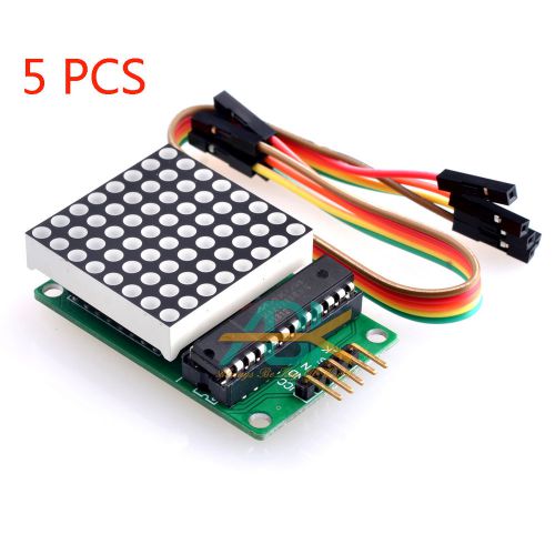 5pcs max7219 dot matrix module mcu control display module diy kit for arduino for sale