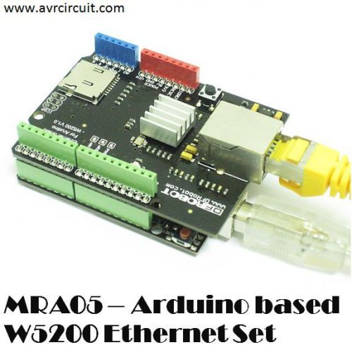 MRA05-Arduino Based W5200 Ethernet Set(UNO+Ethernet Shield)!Free USB &amp; Net Cable