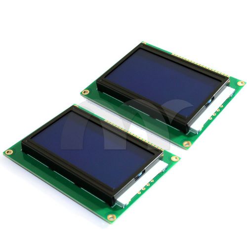 2 Pcs12864 Graphic LCD Display Module 128x64 Dots Blue Color Backlight