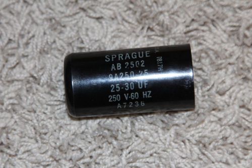 Sprague capacitor 9a250-25 ab-2502 a7236  25-30uf for sale