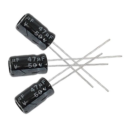 New 10 x 47uf 50v 105c radial electrolytic capacitor 6x11mm for sale