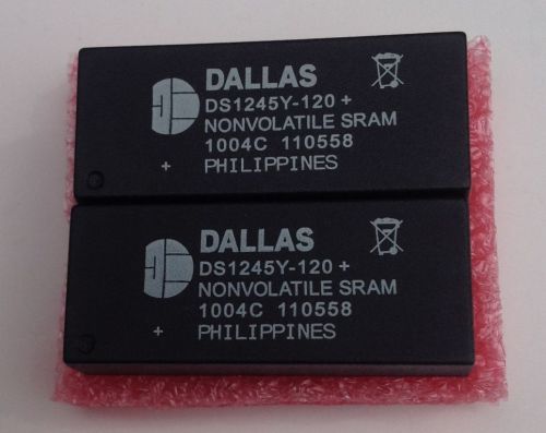 Lot of 2 Dallas Semiconductor/Maxim DS1245Y-120 1024K Nonvolatile SRAM