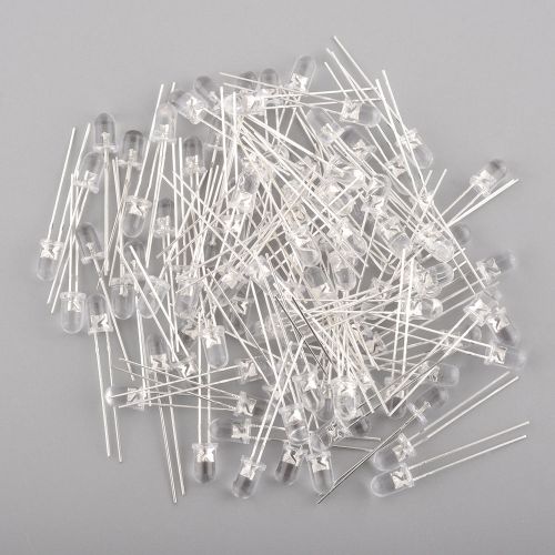 100pcs led round 5mm white diffused white bright led lamp emitting diode for sale