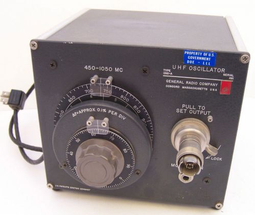 GENERAL RADIO CO. UHF OSCILLATOR TYPE 1361-A 450-1050 MC SERIAL 481, Vtg. 8&#034;