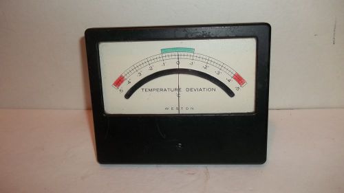 Vintage Weston Temperature Deviation Meter 5619100 nice shape 5.75&#034; x 4.6&#034;