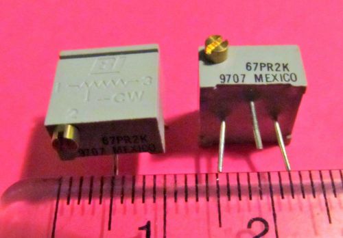 Cermet Trimmer Resistors,67PR2K,BI Technologies,2K Ohm,10% 0.5W(1/2W) 20(Elec)