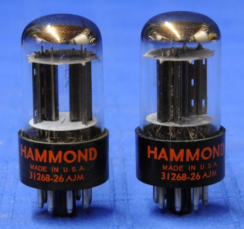 Pair USA Hammond 6SN7 GTB Tubes Amplitrex Tested