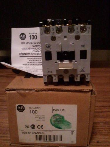 Allen bradley contactor #100-a18nz243, 3 pole, 18 amp - new for sale