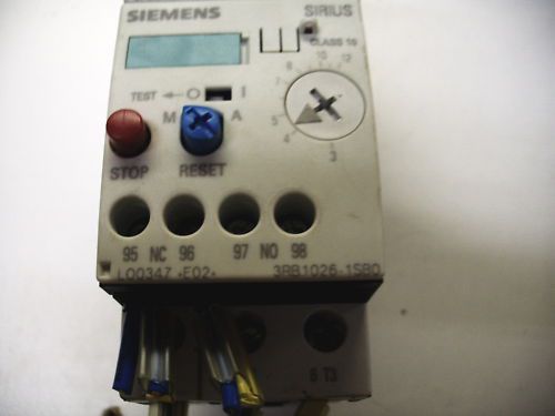 Siemens sirius 3rb1026-1sb0 class 10 overload 3-12a for sale
