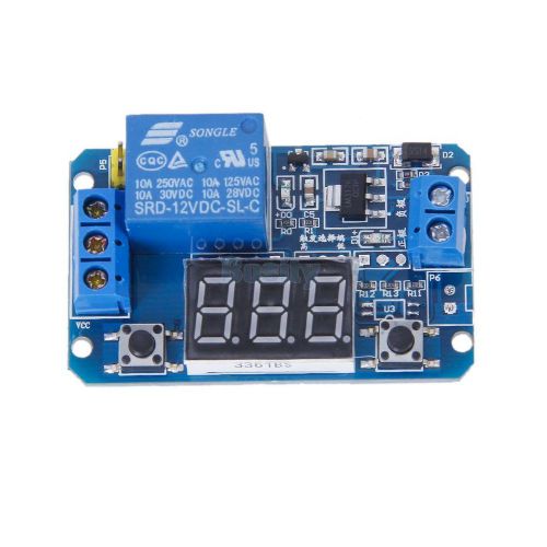 Led digital display adjustable time delay relay module modulation board 0-999 s for sale