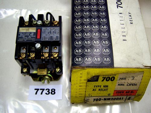 (7738) allen bradley latching relay 700-nm200a1 2p 110/120v for sale