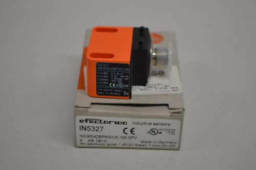 New ifm efector in5327 ind3004dbpkg/us-100-dpv inductive sensor 36v-dc d352423 for sale