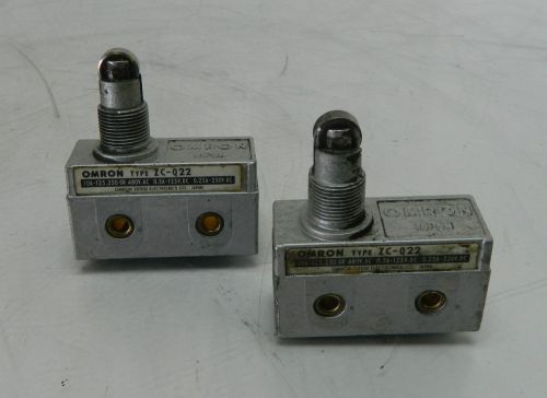 2 - Omron Micro Limit Switch ZC-Q22, Used, WARRANTY