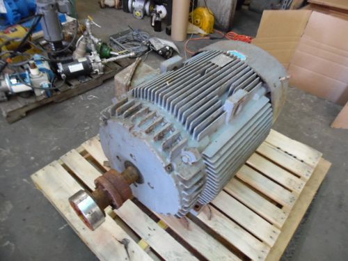 GE ENERGY SAVER MOTOR, 125 HP, 460 VOLTS, FR 444TS, RPM 3575, SN:PNC114028, USED