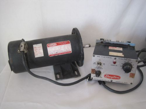 Dayton 3/4 hp permanent magnet dc motor 2500 rpm w/ control switch 2z846 usa for sale