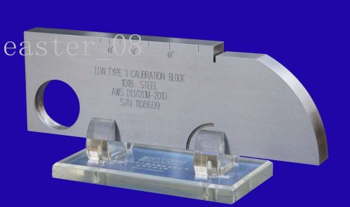 New aws iiw-type 1 ut test block (inch ,1018 steel) with maker certification for sale