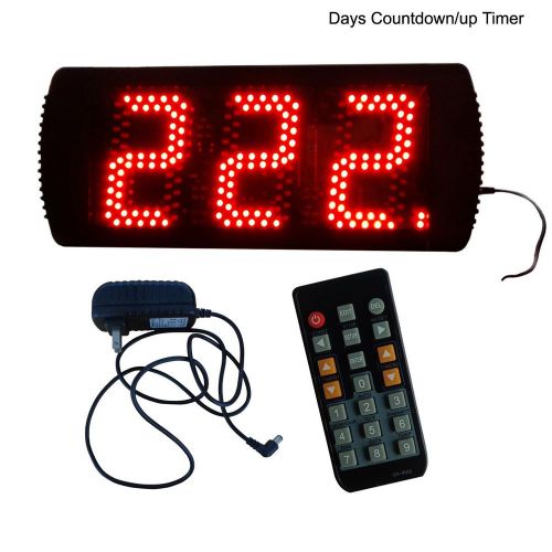 5&#034; led days countdown timer better brightness for semi-outdoor support count up for sale