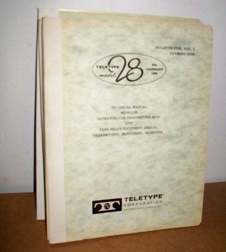 Teletype Model 28 Bulletin 271B, Vol 2  Technical Manual - Navships 93789 -1961