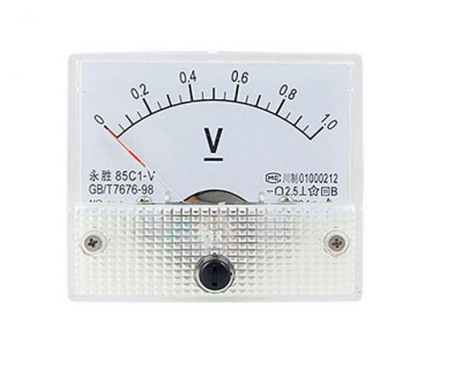 85C1 DC 0-1.0V Rectangle Analog Volt Panel Meter Gauge