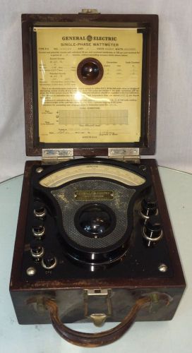 ANTIQUE GENERAL ELECTRIC P-3 POLYPHASE WATTMETER
