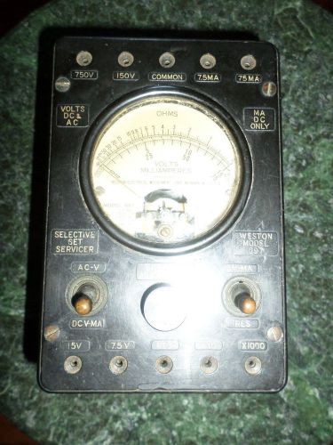 Vintage antique military1930&#039;s weston electrical multimeter model 697   for sale