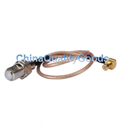 F jack female to mcx plug male right angle pigtail jumper rf cable rg316 15cm for sale