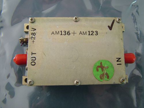 RF POWER AMPLIFIER 10MHz - 220MHz AM136 GAIN 30db PO 28dbm (1W UP TO 100MHz)