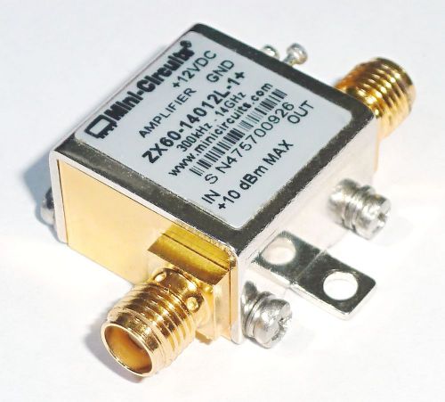 MCL very wideband  amplifier, 300 kHz to 14 GHz + flat gain, low noise, tested.