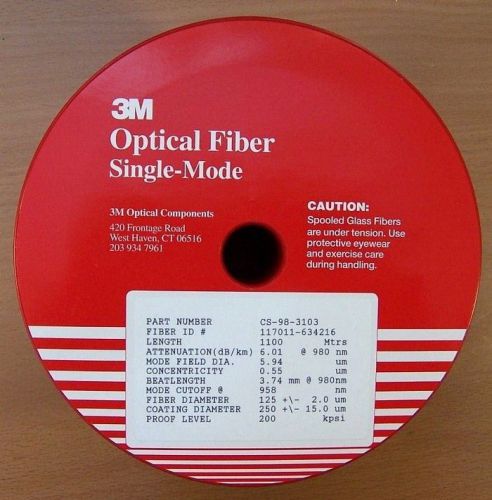 1100-meter 980nm polarization-maintaining single-mode optical fiber. for sale