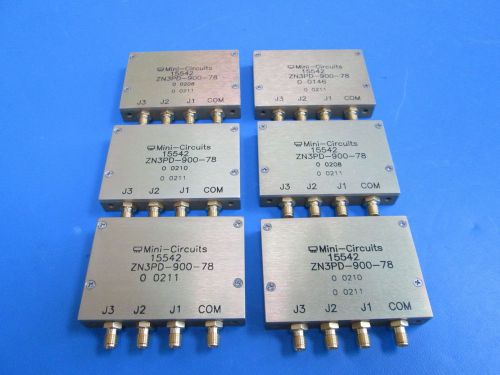 Lot of 6 mini-circuits 15542 zn3pd-900-78 power splitter for sale